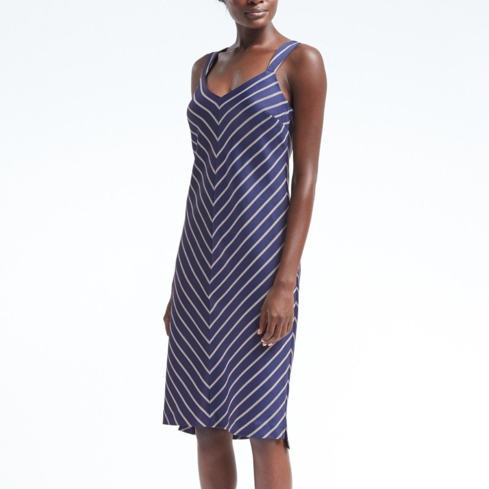 Banana Republic Blue Wide Strap Slip Dress - 8P